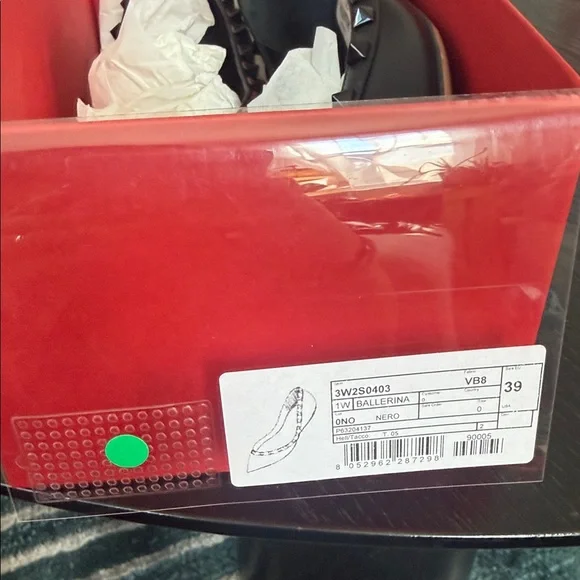 Valentino Black Leather Pointed Rockstud Flats - Picture 7 of 8